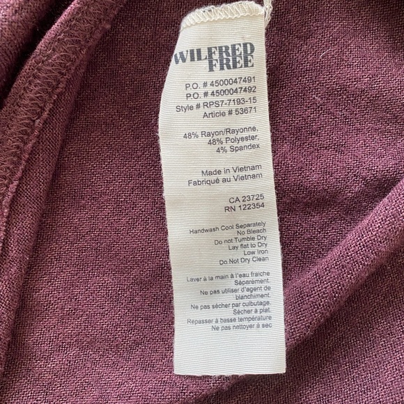 Wilfred | Size: XS | Colour: Burgundy | Midi High Waisted Skirt | - Picture 4 of 4